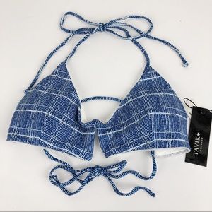 NWT Tavik Swimwear Cassis Halter Swim Top Size Small Self Tie Halter